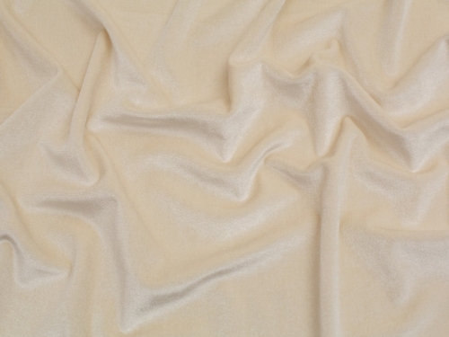 Minerva Core Range Panne Velvet Stretch Knit Fabric Cream