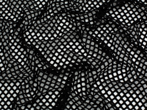 Minerva Core Range Chunky Fish Net Mesh Fabric Black