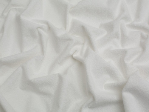 Minerva Core Range Laminated Terry Towelling Fabric Ivory