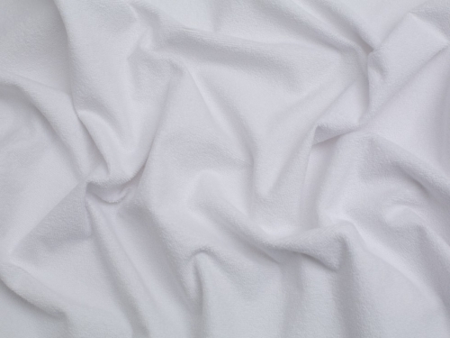 Minerva Core Range Laminated Terry Towelling Fabric White