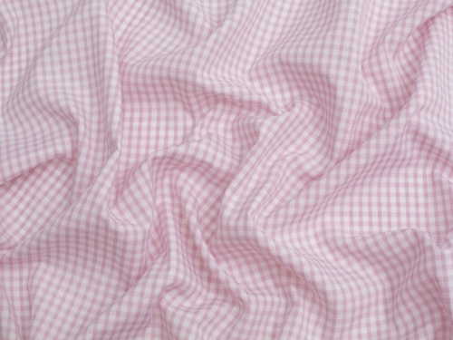 Minerva Core Range 1/8 inch Check Gingham Fabric Pastel Pink