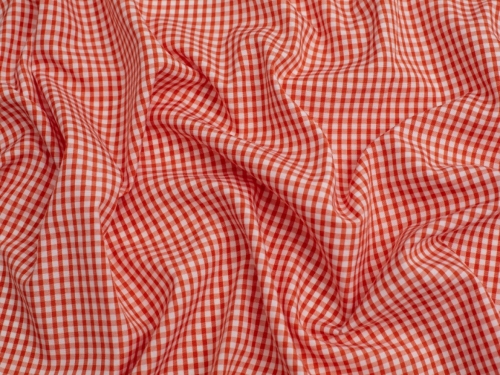 Minerva Core Range 1/8 inch Check Gingham Fabric Orange