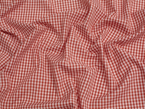 Minerva Core Range 1/8 inch Check Gingham Fabric Rust