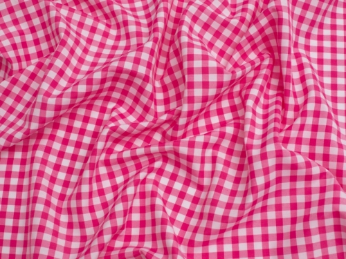 Minerva Core Range 1/4 inch Check Gingham Fabric Cerise Pink
