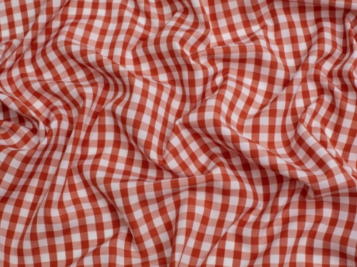 Minerva Core Range 1/4 inch Check Gingham Fabric Rust