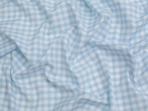 Minerva Core Range 1/4 inch Check Gingham Fabric Sky Blue