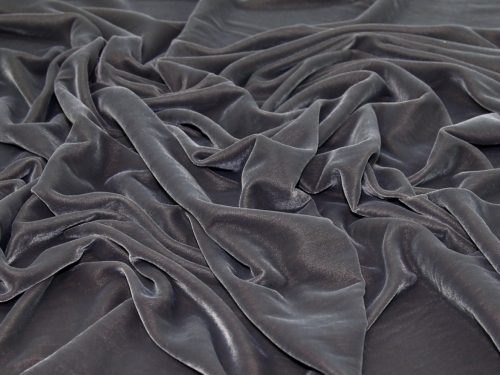 Minerva Core Range Triple Crown Velvet Fabric Grey