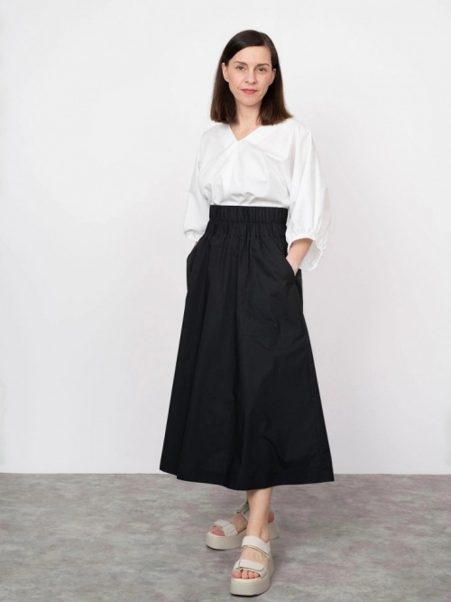 The Assembly Line Paper Sewing Pattern Elastic Waist Maxi Skirt