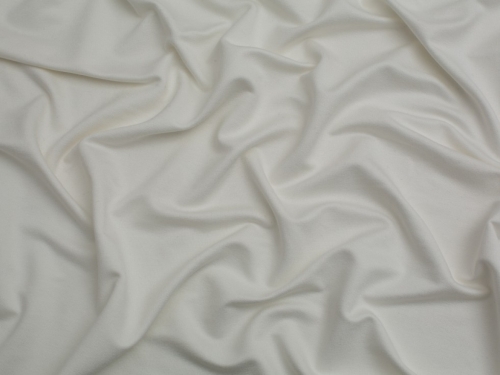 EcoVero Viscose Loop Back Jersey Stretch Knit Fabric Ivory