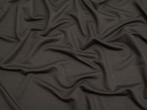 EcoVero Viscose Loop Back Jersey Stretch Knit Fabric Dark Grey