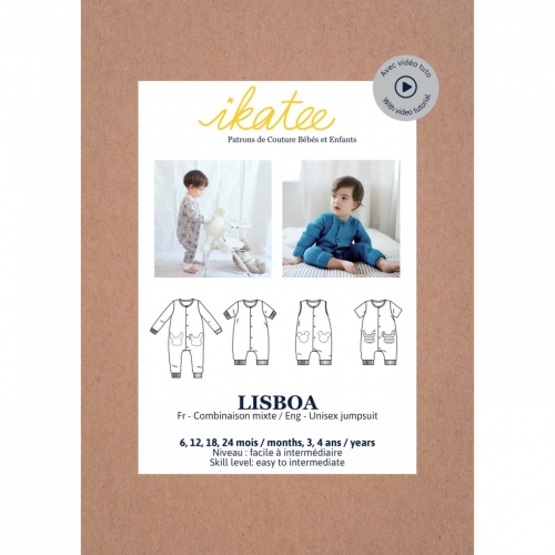 Ikatee Paper Sewing Pattern Baby Lisboa Jumpsuit