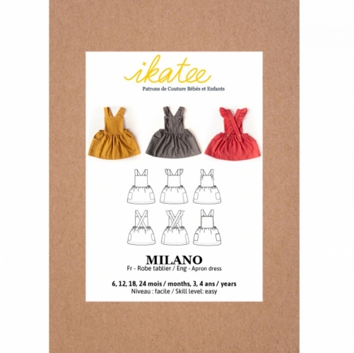 Ikatee Paper Sewing Pattern Baby Milano Dress