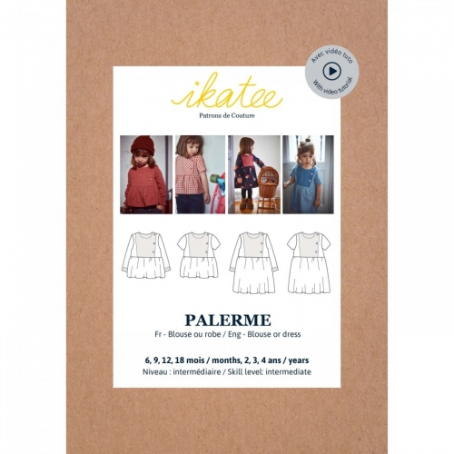 Ikatee Paper Sewing Pattern Baby Palerme Blouse & Dress
