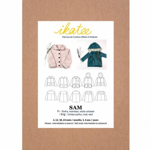 Ikatee Paper Sewing Pattern Baby Sam Parka Jacket