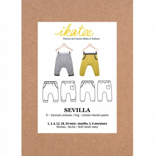 Ikatee Paper Sewing Pattern Baby Sevilla Harem Pants