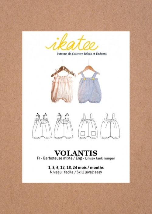 Ikatee Paper Sewing Pattern Baby Volantis Romper