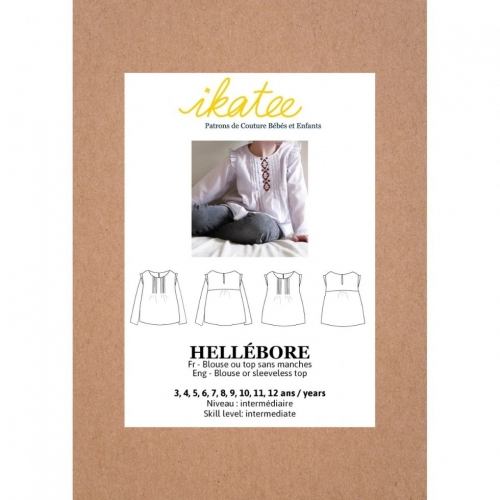 Ikatee Paper Sewing Pattern Kids Hellebore Blouse