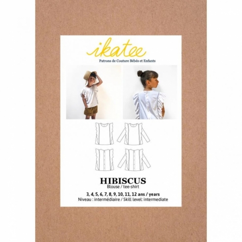 Ikatee Paper Sewing Pattern Kids Hibiscus Blouse