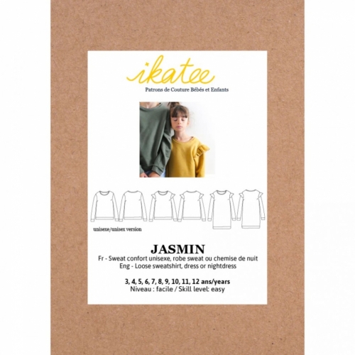 Ikatee Paper Sewing Pattern Kids Jasmin Sweatshirt & Dress