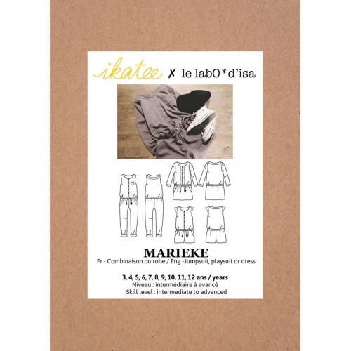 Ikatee Paper Sewing Pattern Kids Marieke Jumpsuit & Dress