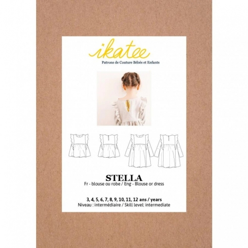 Ikatee Paper Sewing Pattern Kids Stella Blouse & Dress