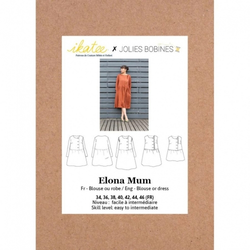 Ikatee Paper Sewing Pattern Elona Blouse & Dress