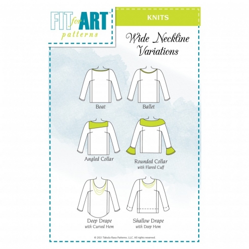 Fit For Art Wide Neckline Variations for Tabula Rasa Knits Paper Sewing Pattern
