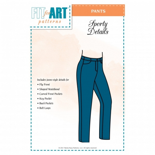 Fit For Art Sporty Details for Eureka Pants that Fit Paper Sewing Pattern