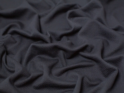 Jacquard Textured Stretch Knit Fabric Black