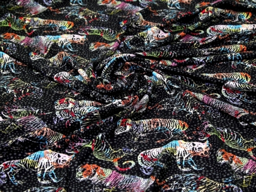 Minerva Exclusive Dreamland Tiger Viscose Challis POD Fabric