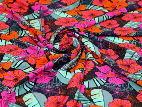 Minerva Exclusive Floral Jungle Viscose Challis POD Fabric