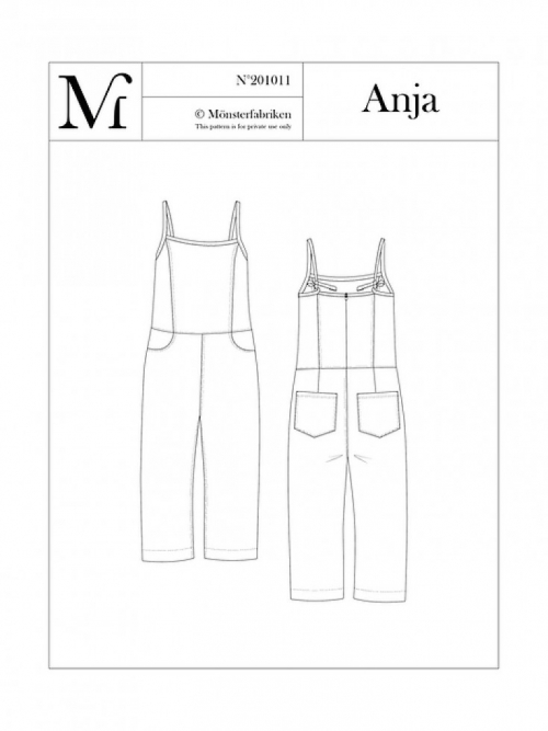 Monsterfabriken Paper Sewing Pattern Anja Jumpsuit