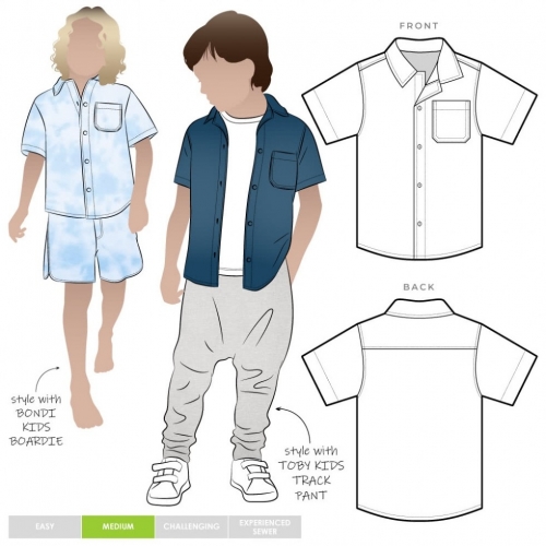 Style Arc Paper Sewing Pattern Kids Rhys Overshirt