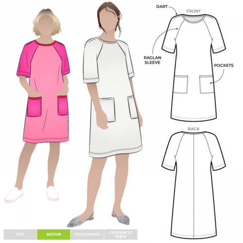 Style Arc Paper Sewing Pattern Mary Shift Dress