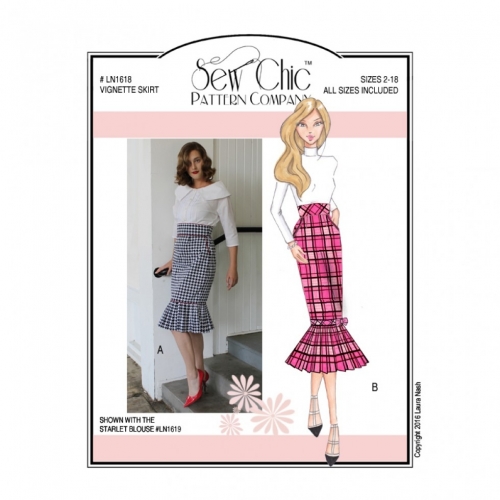 Sew Chic Paper Sewing Pattern Vignette Skirt