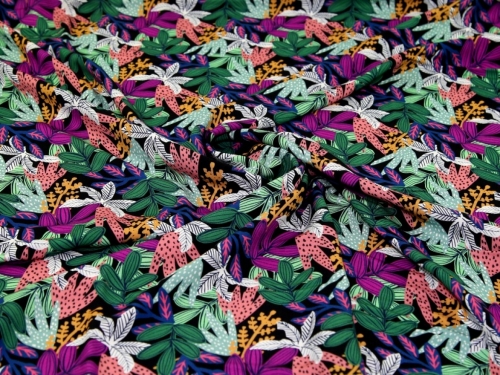 Minerva Exclusive Rainforest Rhythm Viscose Challis POD Fabric