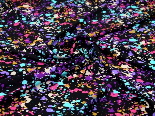 Minerva Exclusive Chromatic Fizz Viscose Challis POD Fabric Jet