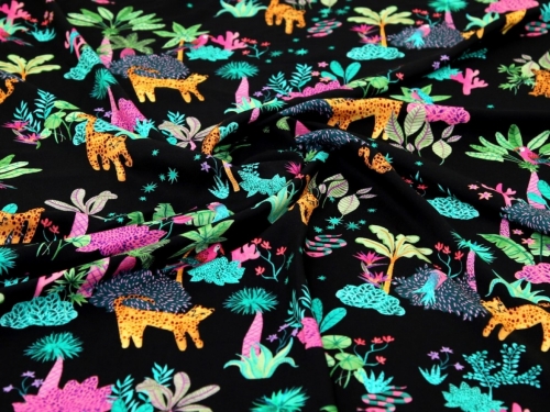 Minerva Exclusive Jungle Grapevine Viscose Challis POD Fabric
