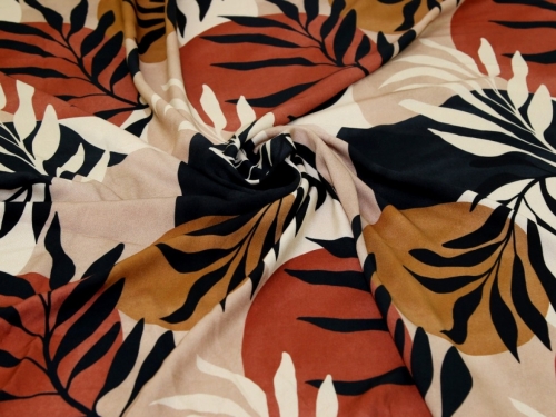 Minerva Exclusive Parading Palms Viscose Challis POD Fabric
