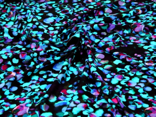 Minerva Exclusive Bubble Shoal Viscose Challis POD Fabric Effervescent