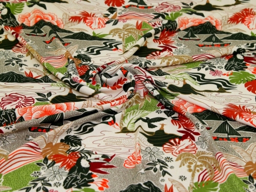 Minerva Exclusive Coconut Cove Viscose Challis POD Fabric