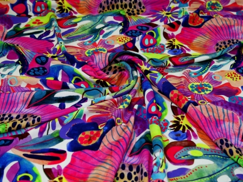 Minerva Exclusive Enchanted Vision Viscose Challis POD Fabric Bewitched