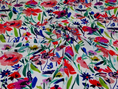 Minerva Exclusive Playful Field Viscose Challis POD Fabric