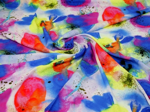 Minerva Exclusive Neon Alley Viscose Challis POD Fabric