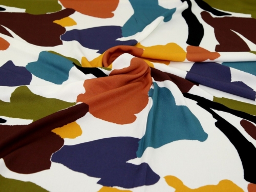 Minerva Exclusive Sunflower Salutation Viscose Challis POD Fabric Muted
