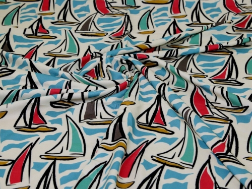 Minerva Exclusive Happy Harbour Viscose Challis POD Fabric