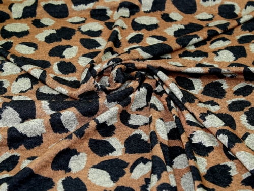 Brushwork Prints Recycled Melange Sweater Knit Stretch POD Fabric