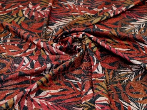 Minerva Exclusive Palm Canopy Recycled Melange Sweater Knit Stretch POD Fabric