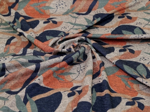 Minerva Exclusive Herbal Halo Recycled Melange Sweater Knit Stretch POD Fabric