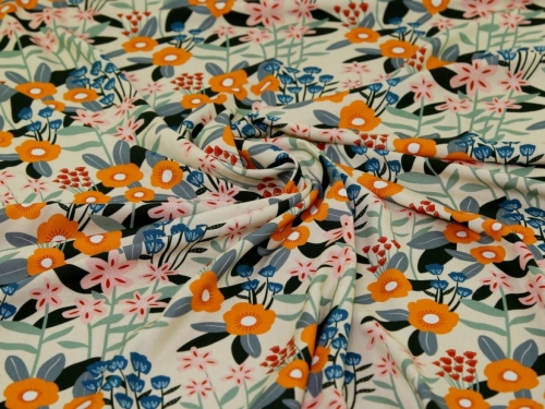 Minerva Exclusive Gleeful Grove Viscose Challis POD Fabric